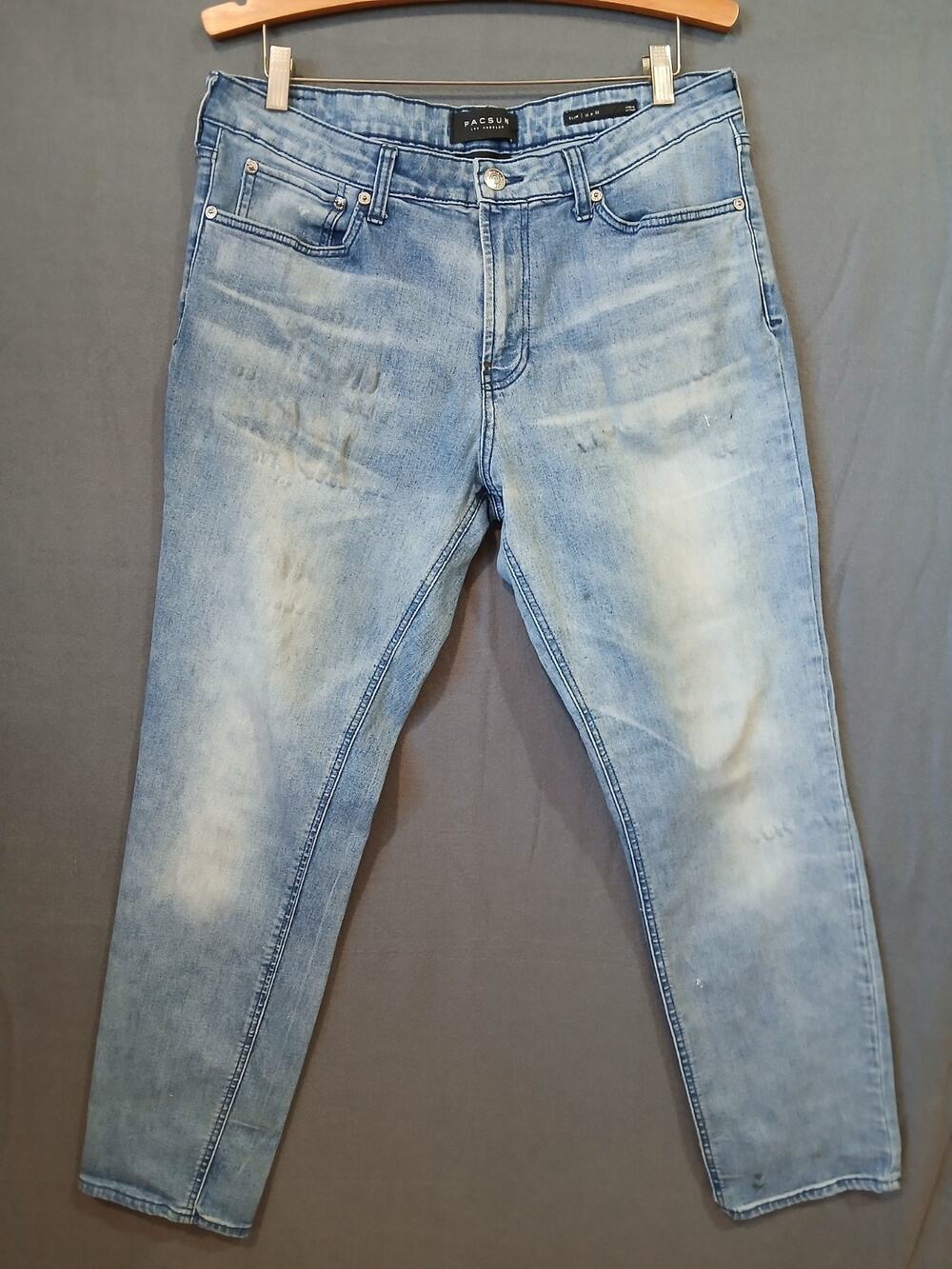 Pacsun Jeans Womens 33x32 Blue Denim Slim Active Stretch Pockets Casual Classic